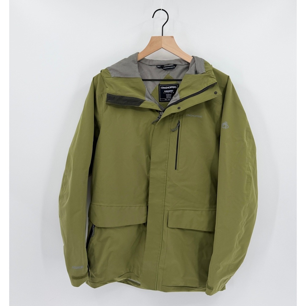 Craghoppers Aquadry Waterproof Windproof Jacket Medium Hooded Stretch Recycled
